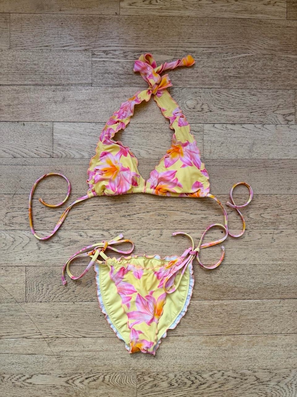Y2K Wild Fable Tropical Floral String Bikini Set